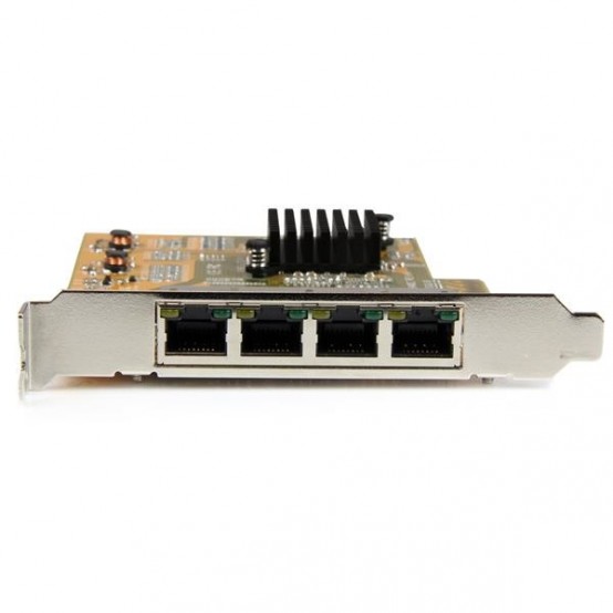 Placa de retea StarTech.com 4-Port PCIe Gigabit Network Adapter Card - TAA ST1000SPEX43