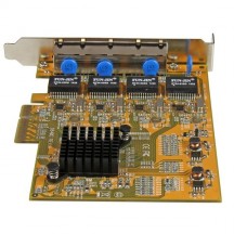 Placa de retea StarTech.com 4-Port PCIe Gigabit Network Adapter Card - TAA ST1000SPEX43
