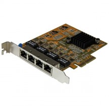 Placa de retea StarTech.com 4-Port PCIe Gigabit Network Adapter Card - TAA ST1000SPEX43