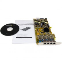 Placa de retea StarTech.com 4 Port Gigabit Power over Ethernet PCIe Network Card - PSE / PoE PCI Express NIC - TAA ST4000PEXPSE
