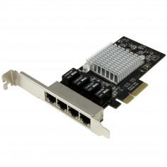 Placa de retea StarTech.com 4-Port Gigabit Ethernet Network Card - PCI Express, Intel I350 NIC ST4000SPEXI
