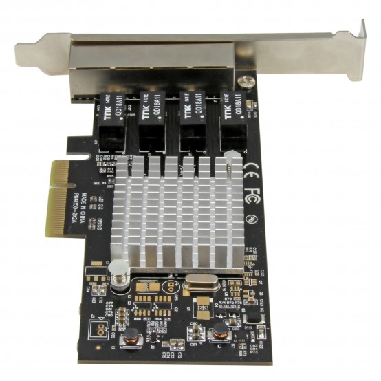 Placa de retea StarTech.com 4-Port Gigabit Ethernet Network Card - PCI Express, Intel I350 NIC ST4000SPEXI