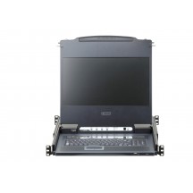 Switch KVM ATEN 8-Port USB DVI Single Rail WideScreen LCD KVM Switch CL6708MW-ATA-AG