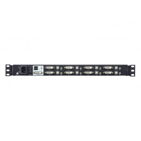 Switch KVM ATEN 8-Port USB DVI Single Rail WideScreen LCD KVM Switch CL6708MW-ATA-AG