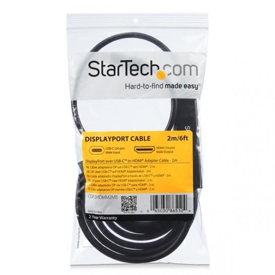 Cablu StarTech.com Ultra HD USB Type-C to 4K HDMI 2.0b Video Adapter Cable CDP2HDMM1MB