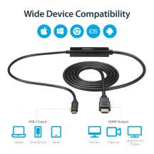 Cablu StarTech.com Ultra HD USB Type-C to 4K HDMI 2.0b Video Adapter Cable CDP2HDMM1MB