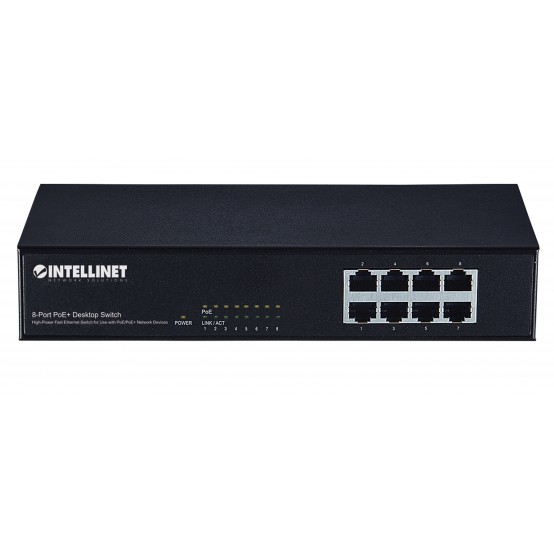 Switch Intellinet 8-Port Fast Ethernet PoE+ 560764