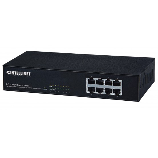 Switch Intellinet 8-Port Fast Ethernet PoE+ 560764