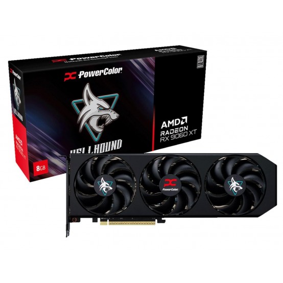 Placa video PowerColor Hellhound AMD Radeon RX 9060 XT 8GB GDDR6 RX9060XT 8G-L/OC