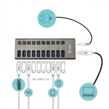 Hub iTec  U3CHARGEHUB10