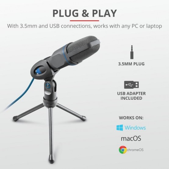 Microfon Trust Mico USB Microphone for PC and laptop TR-23790