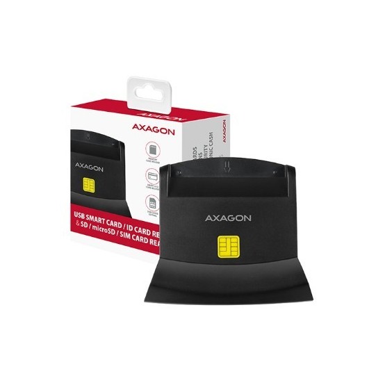 Card reader Axagon Cititor electronic carti de identitate 4-slot Smart Card, USB 2.0, SD/microSD/SIM CRE-SM2