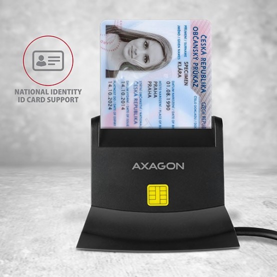 Card reader Axagon Cititor electronic carti de identitate 4-slot Smart Card, USB 2.0, SD/microSD/SIM CRE-SM2