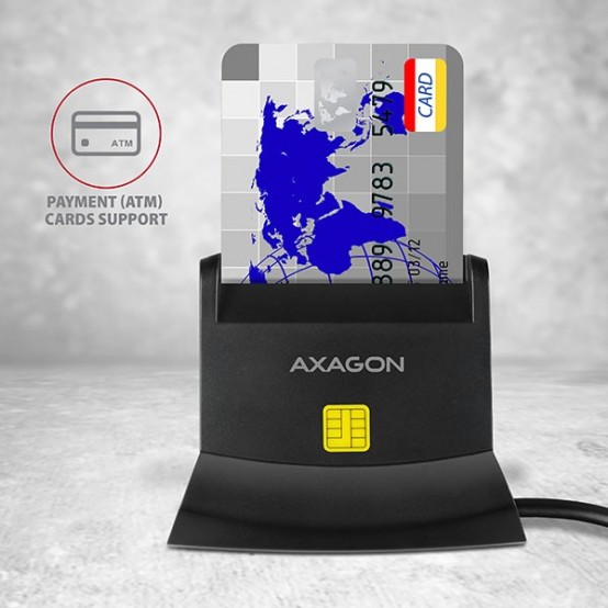 Card reader Axagon Cititor electronic carti de identitate 4-slot Smart Card, USB 2.0, SD/microSD/SIM CRE-SM2