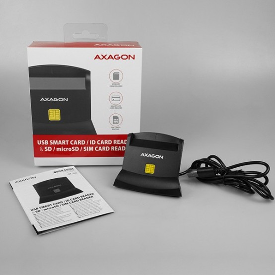 Card reader Axagon Cititor electronic carti de identitate 4-slot Smart Card, USB 2.0, SD/microSD/SIM CRE-SM2