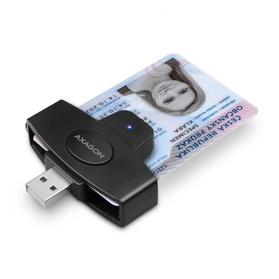 Card reader Axagon Cititor electronic carti de identitate Smart Card PocketReader, USB 2.0 CRE-SM5