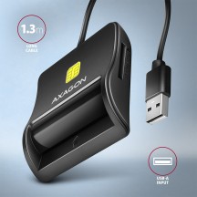 Card reader Axagon Cititor electronic carti de identitate Smart Card FlatReader, USB 2.0, SD/microSD/SIM CRE-SM3SD