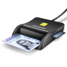 Card reader Axagon Cititor electronic carti de identitate Smart Card FlatReader, USB 2.0, SD/microSD/SIM CRE-SM3SD