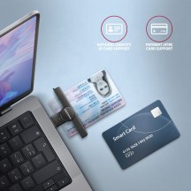 Card reader Axagon Cititor electronic carti de identitate Smart Card PocketReader, USB 2.0 CRE-SMPA