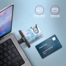 Card reader Axagon Cititor electronic carti de identitate Smart Card PocketReader, USB-C CRE-SMPC