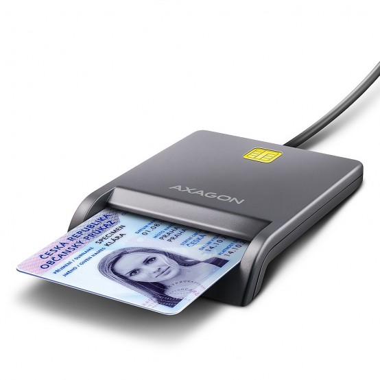 Card reader Axagon Cititor electronic carti de identitate Smart Card FlatReader, USB 2.0 CRE-SM3T