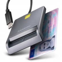 Card reader Axagon Cititor electronic carti de identitate Smart Card FlatReader, USB-C CRE-SM3TC