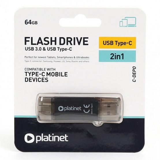 Memorie flash USB Platinet C-Depo PMFC64B PLYFD64GPLC