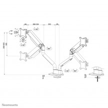 Suport Neomounts  DS70S-950WH2