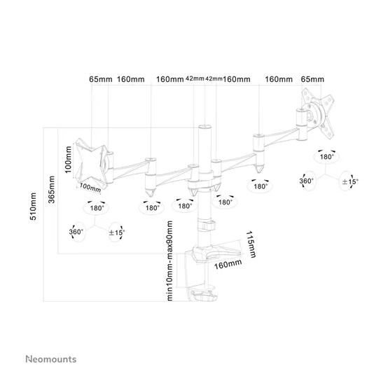 Suport Neomounts  FPMA-D1330DBLACK