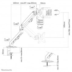 Suport Neomounts  FPMA-D650BLACK