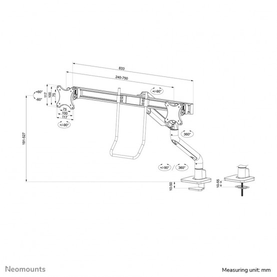 Suport Neomounts  DS75S-950BL2