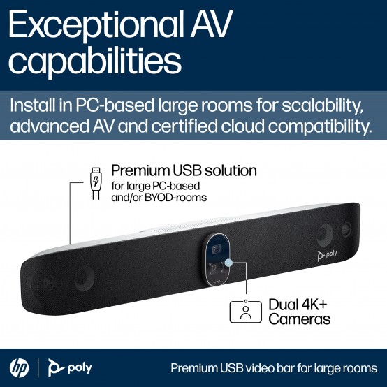 Camera web HP Poly Studio V72 Video Bar AV1E3AAAC3