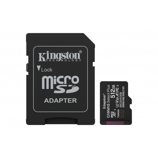 Card memorie Kingston Canvas Select Plus microSD SDCS3/512GB