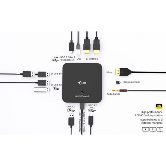 Docking Station iTec C31TRIVIDPRO100WUK