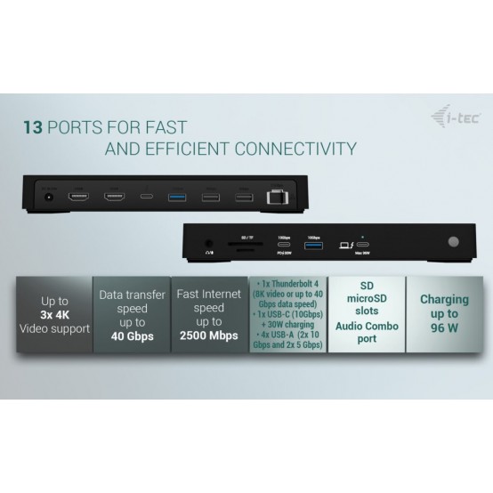 Docking Station iTec TB4TRIPLEDOCKPDUK