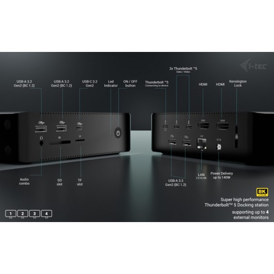 Docking Station iTec TB5QUATTRODOCKPD