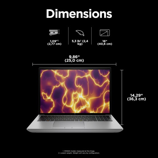 Laptop HP ZBook Fury 16 G11 Mobile Workstation 62X54EAABD