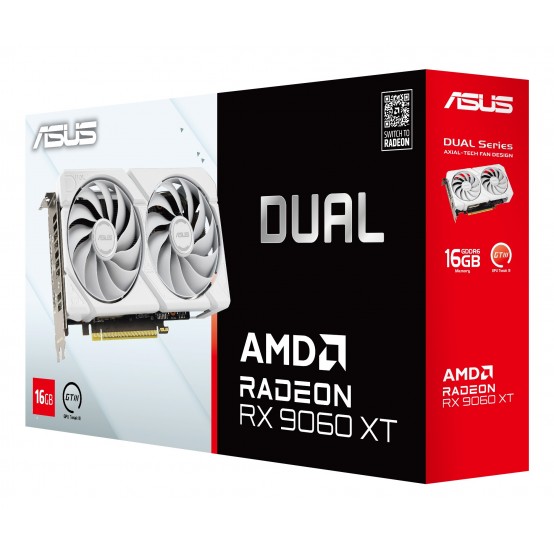 Placa video ASUS DUAL-RX9060XT-16G-WHITE 90YV0LG3-M0NA00
