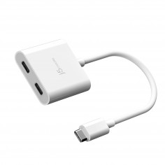 Adaptor J5Create USB-C to Dual USB-C with Video or Power Delivery JCA164-N