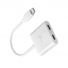 Adaptor J5Create USB-C to Dual USB-C with Video or Power Delivery JCA164-N 2
