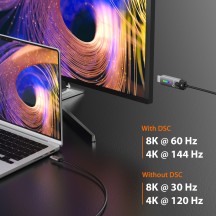 Cablu j5create USB-Cto HDMI 2.1 8K Cable JCC157-N