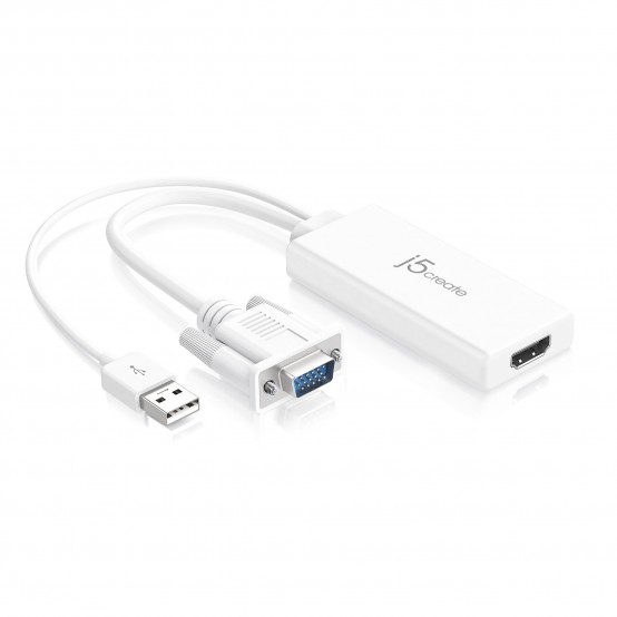 Adaptor j5create VGA to HDMI Video Audio Adapter JDA214-N