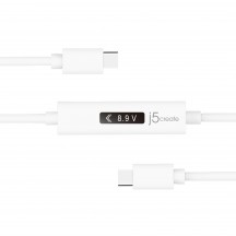 Cablu j5create USB-C Dynamic Power Meter Charging Cable - USB-C to USB-C JUCP14-N