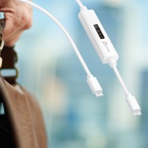 Cablu j5create USB-C Dynamic Power Meter Charging Cable - USB-C to USB-C JUCP14-N