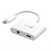 Adaptor J5Create USB-C to 3.5mm Audio Adapter with Power Delivery JCA122-N