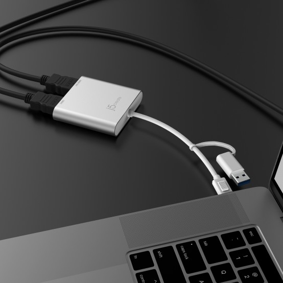 Adaptor j5create USB-C to Dual HDMI Multi-Monitor Adapter JCA365-N