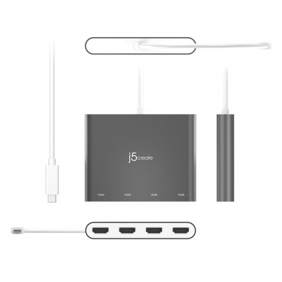 Adaptor j5create USB-C to 4-Port HDMI Multi-Monitor Adapter JCA366-N