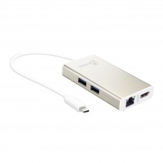 Docking Station j5create USB-C Multi-Adapter - HDMI/Ethernet/USB 3.1 HUB/PD 3.0 JCA374-N