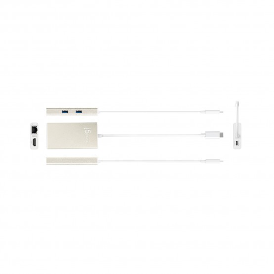 Docking Station j5create USB-C Multi-Adapter - HDMI/Ethernet/USB 3.1 HUB/PD 3.0 JCA374-N
