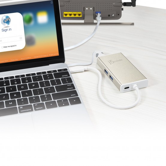 Docking Station j5create USB-C Multi-Adapter - HDMI/Ethernet/USB 3.1 HUB/PD 3.0 JCA374-N